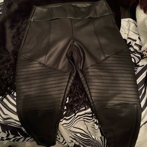 Faux Leather Moto Leggings